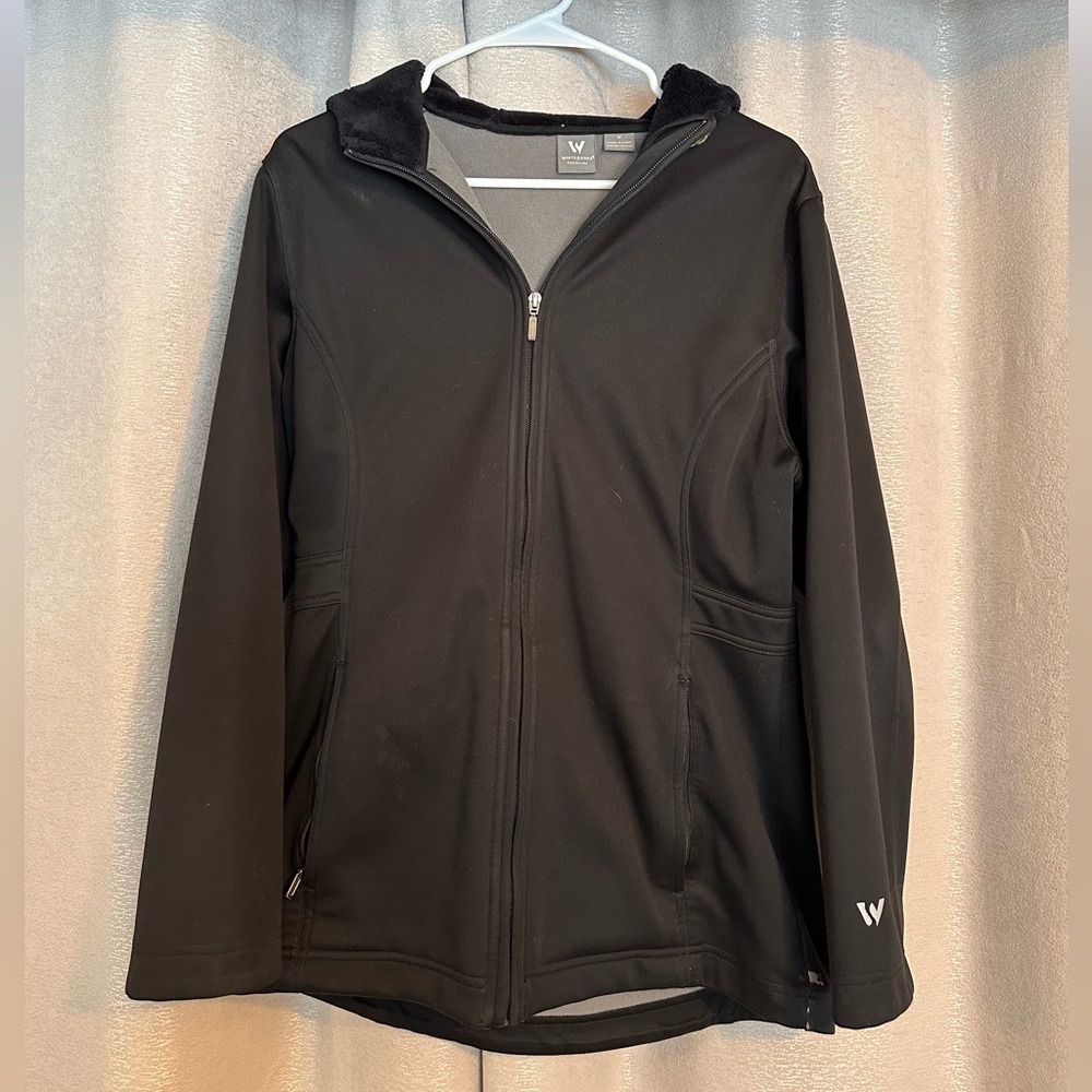 Women’s Black Soft Shell Type jacket WITH Hood